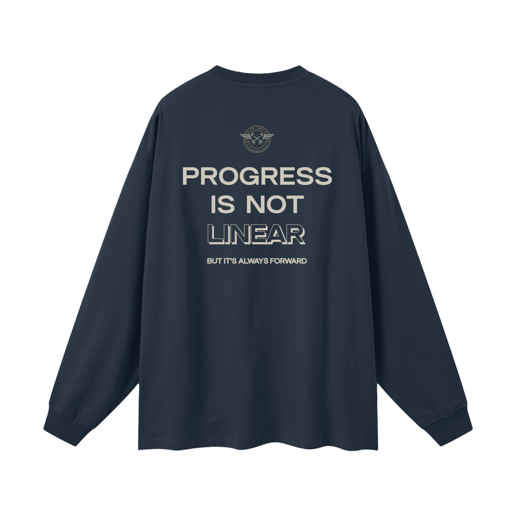 "Progress" Oversized Long Sleeve T-Shirt