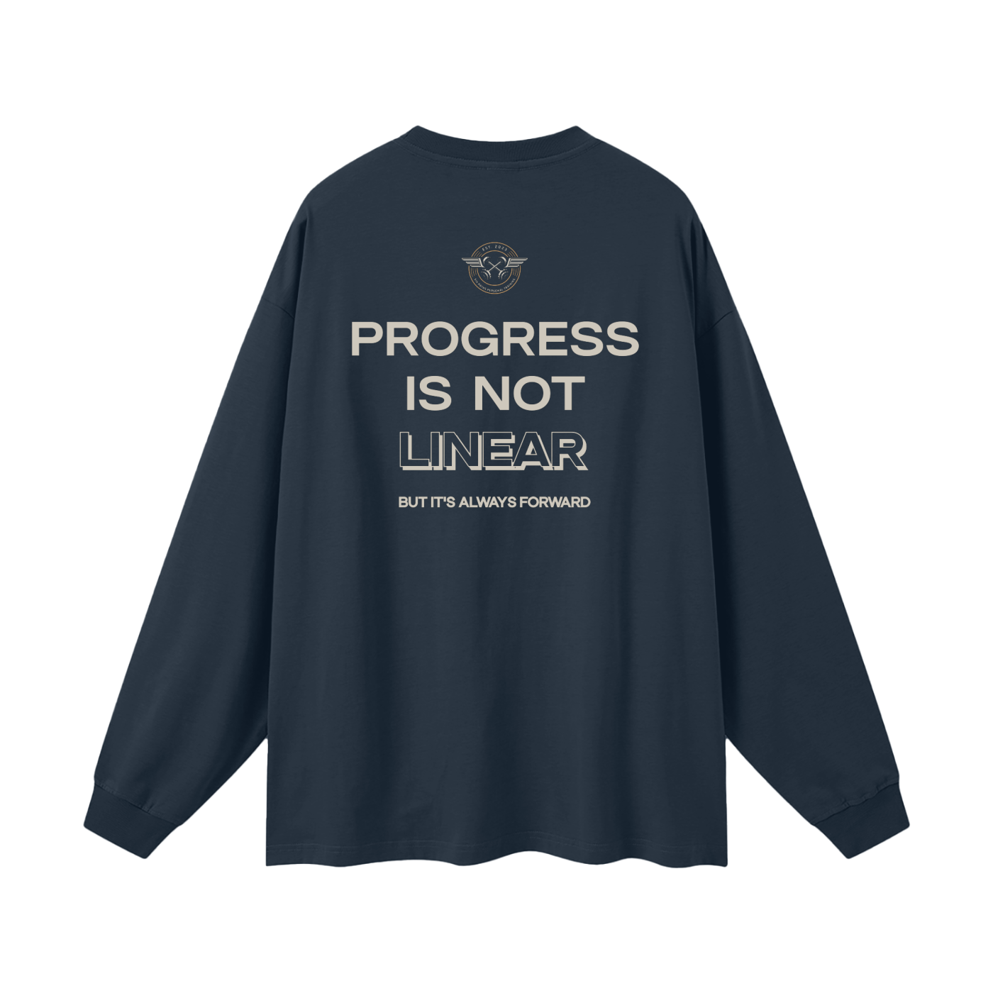 "Progress" Oversized Long Sleeve T-Shirt