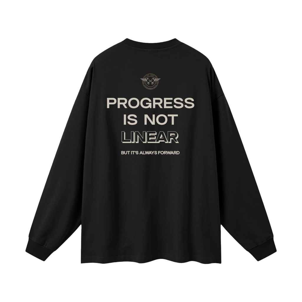 "Progress" Oversized Long Sleeve T-Shirt